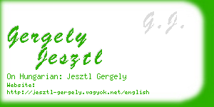 gergely jesztl business card
